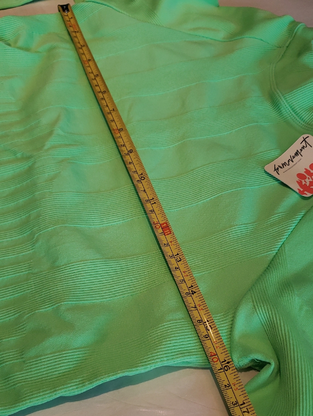 NWT FREE PEOPLE Movement Lime Long Sleeve Top Women's M-L - Picture 6 of 11